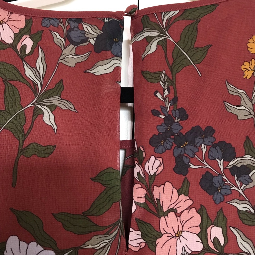 Chico’s Floral Keyhole Dress Size Large - Picture 4 of 9